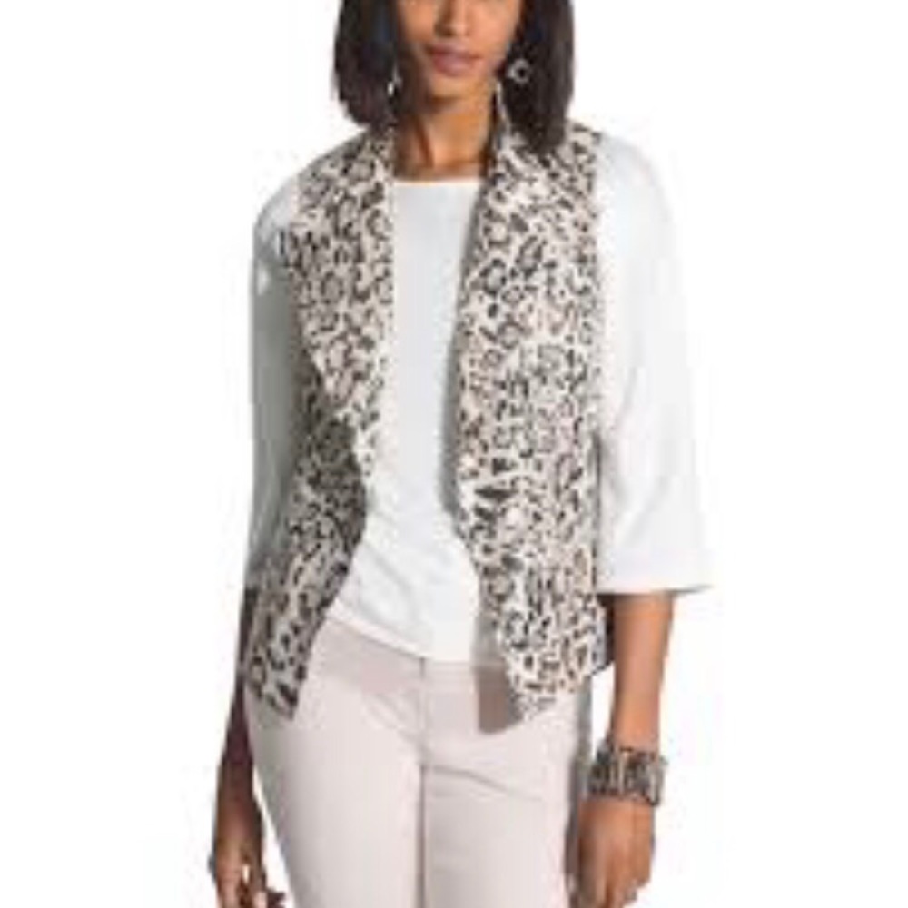New with tags. Chico’s Animal printed vest